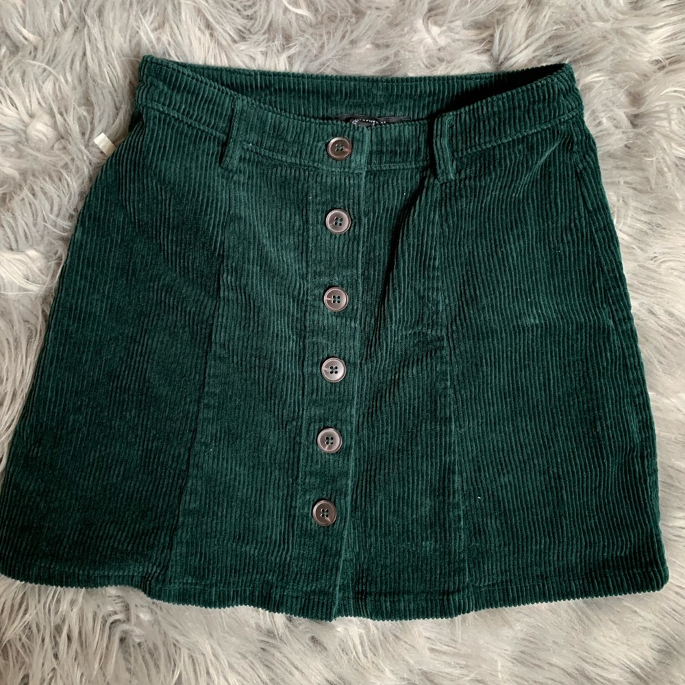 Forest Green Cordoroy Skirt